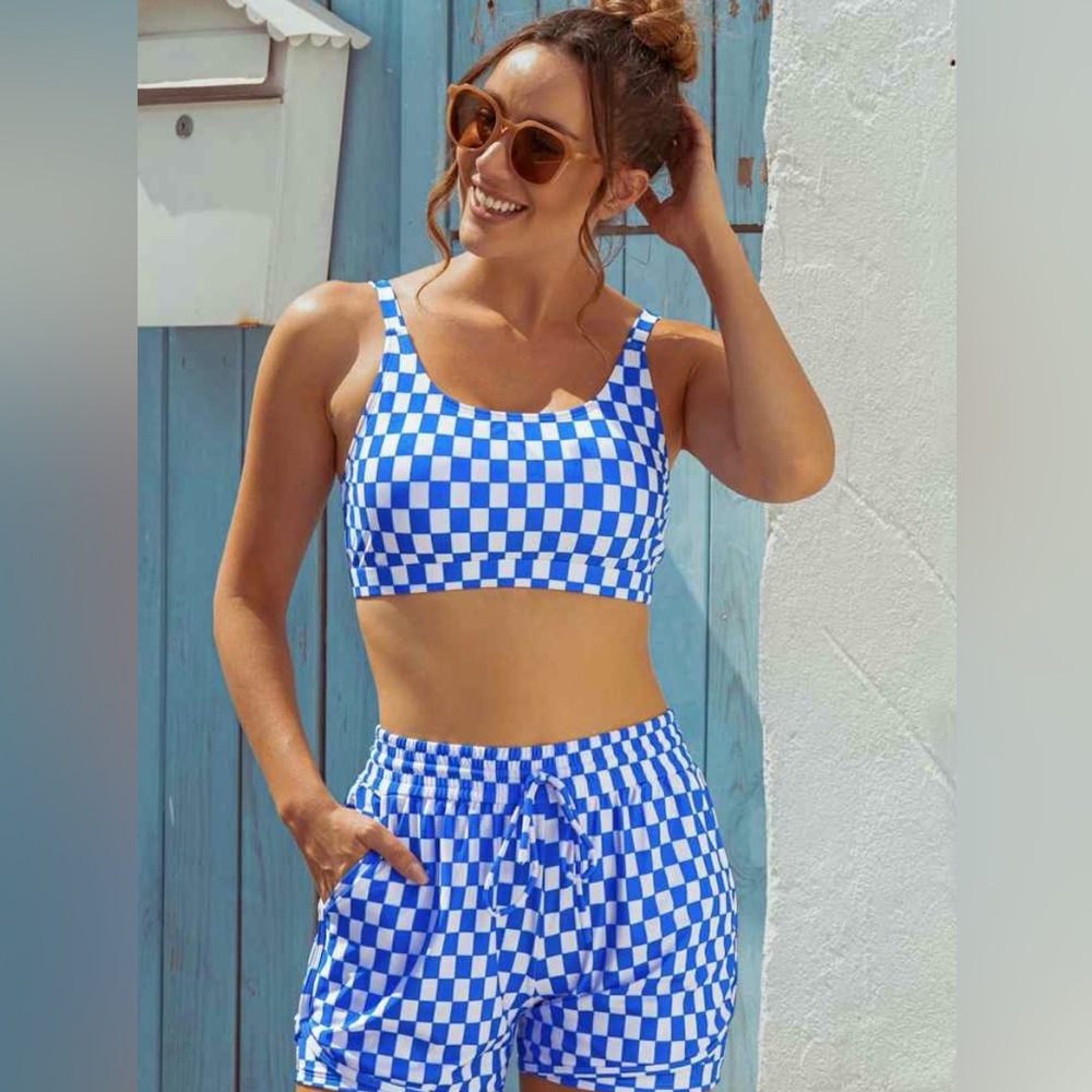 Seafolly Adjustable Swim Top and Boy Short Bottom **Free Gift Included**